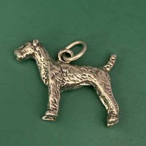 Airedale Terrier Sterling Silver Jewelry Charm #dogs #pet